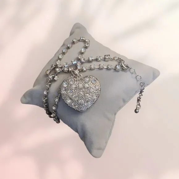 Silver Heart Pendant Necklace - Picture 3 of 6